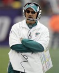Miami Dolphins head coach Tony Sparano reacts after the New England Patriots scored their second touchdown during the first quarter of an NFL football game in Foxborough, Mass., Sunday afternoon, Jan. 2, 2011. AP Photo/Stephan Savoia .......>